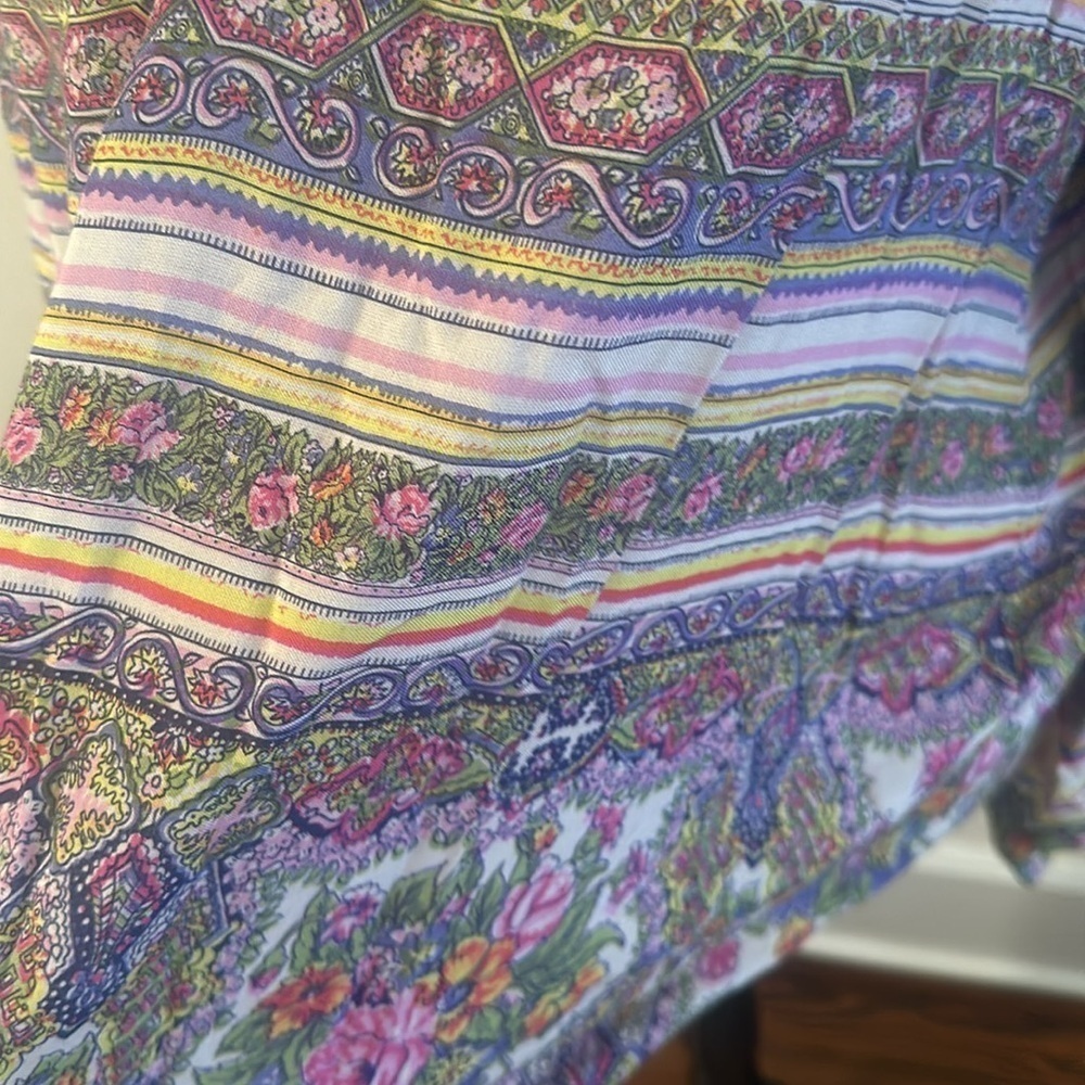 Maeve Anthropologie Caresco Peasant Top Blouse Large - Picture 4 of 10